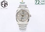 EW Factory 2024 Replica Rolex Oyster Perpetual 36 Stainless Steel Strap Grey Dial Men Design Swiss Watch